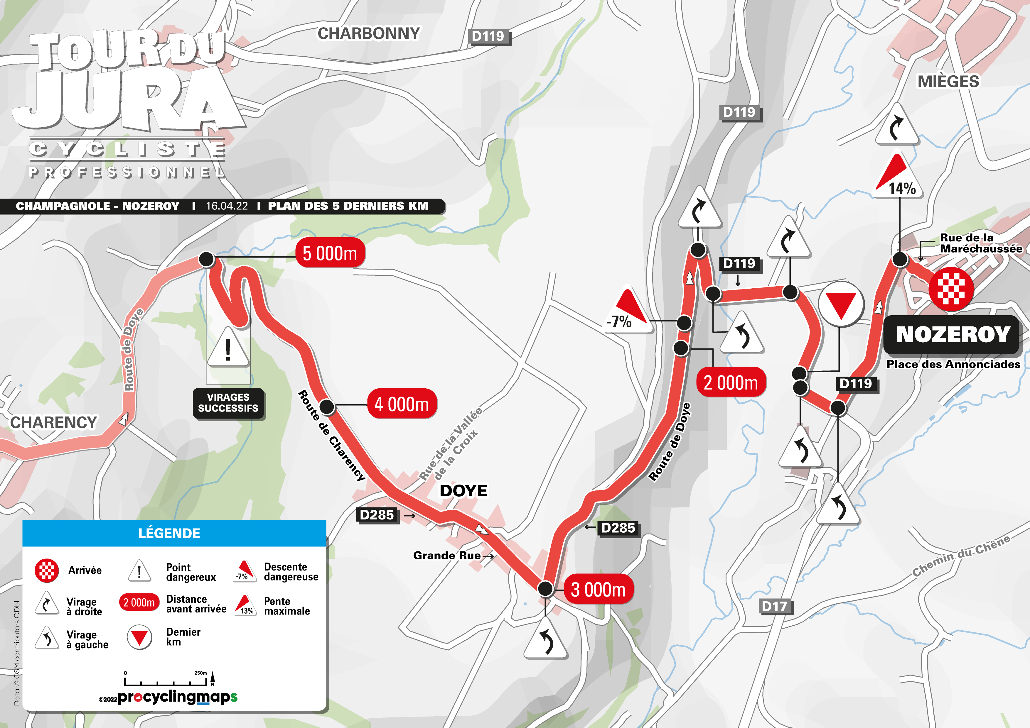 Site officiel du Tour du Jura Cycliste Informations, parcours